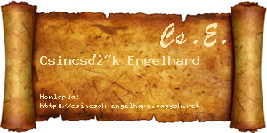 Csincsák Engelhard névjegykártya